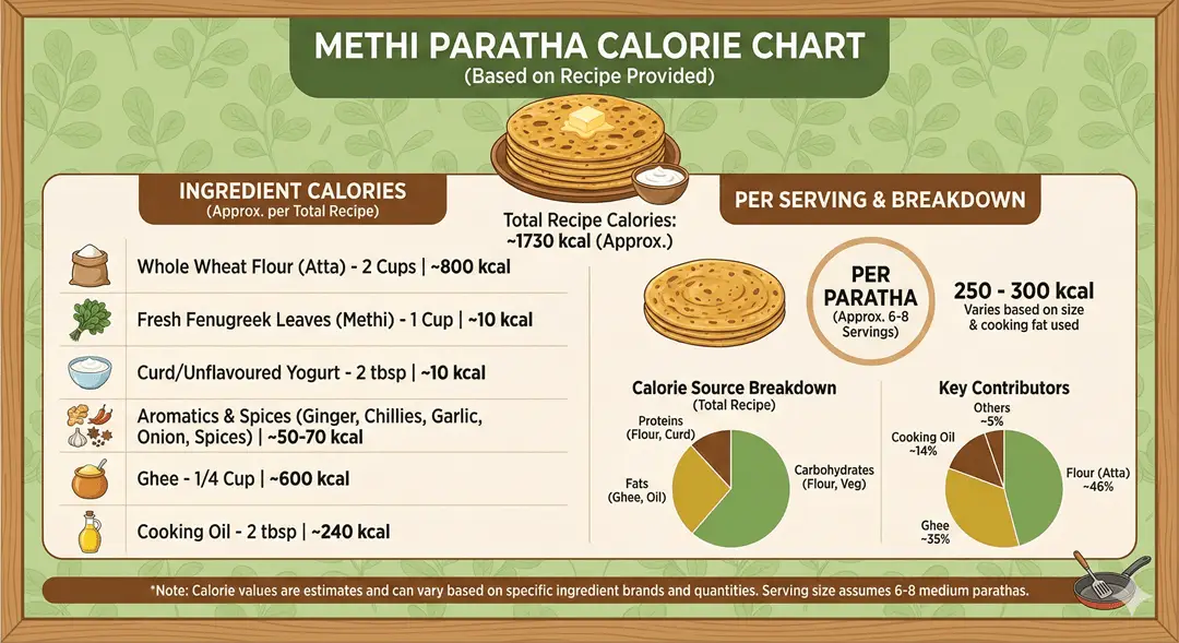 Methi Paratha Calorie Chart
