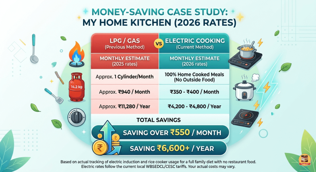 LPG vs. Electric Cooking - Cost Comparison and Savings