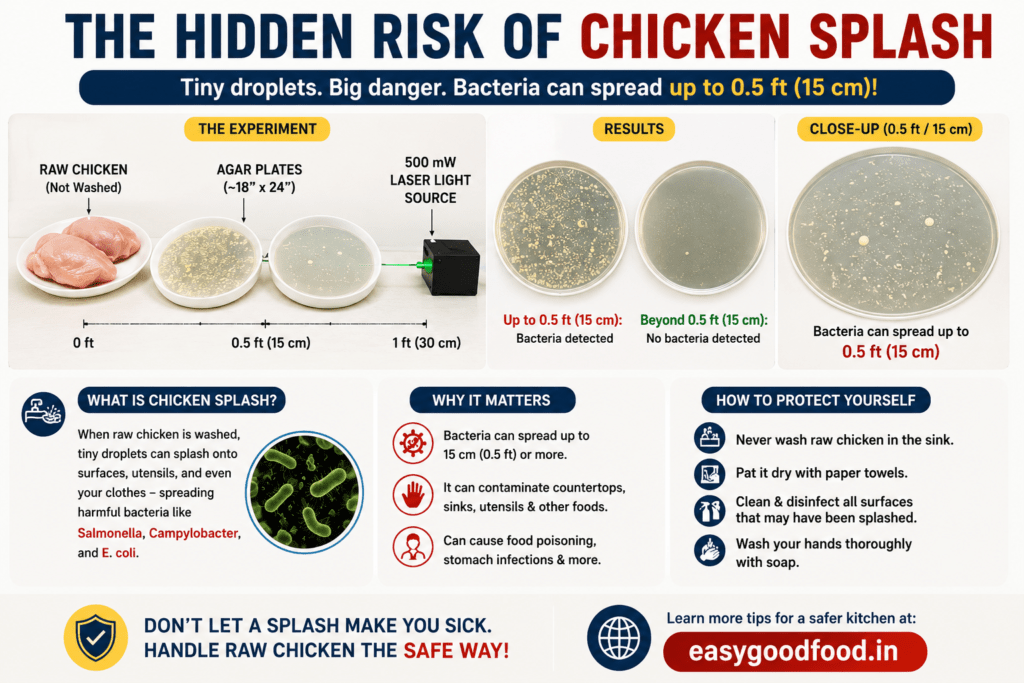 Risk of chicken splash Risk of chicken splash