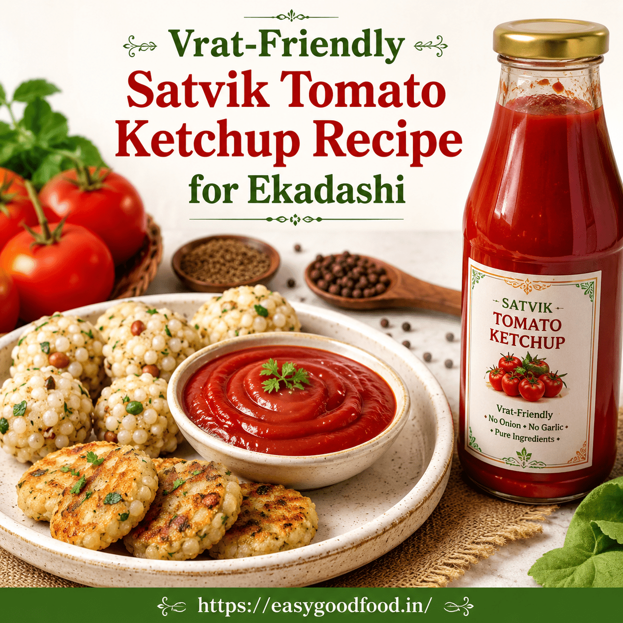 Homemade Satvik Tomato Ketchup Recipe for Ekadashi Fasting 1 satvik tomato ketchup