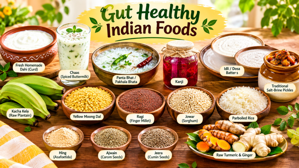 gut healthy Indian foods