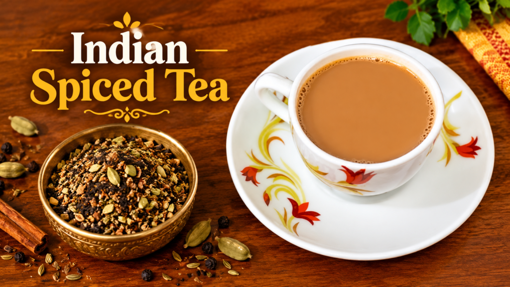 Indian tea brewed with Chai Masala Powder Recipe